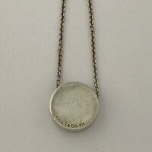 Tiffany Co Concave Circle Necklace Sterling Silver